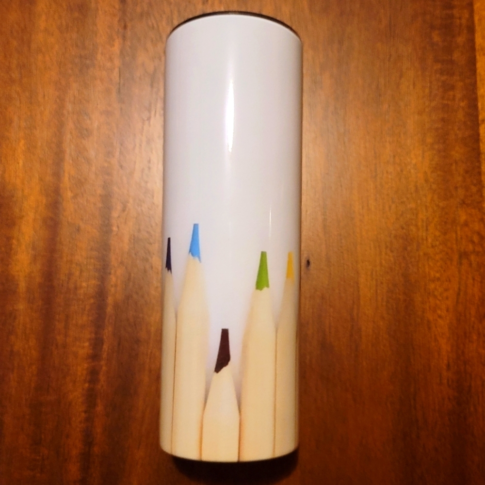 20 oz Tumbler- Teacher Colored Pencils